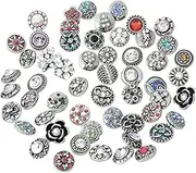 12pc Crafts Buttons Charm Buttons Charms for Bracelets Earring Charms Bracelet Charms Gemstone Inlay Buttons for Crafts Exotic Buttons Bracelet for Charms Accessories