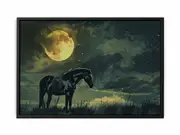Full Night Moon Framed Print Fine Art Poster Print