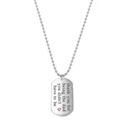 Tensity Stainless Steel 55cm Dog Tag Women's Necklace Elegant Jewellery