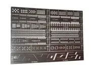 Hobby Model Craft Tool Carving Auxiliary Ruler Stainless Steel Drill Hole Det...