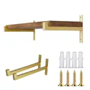 2 Pcs Metal Shelf Brackets Heavy Duty Industrial Wall Mounted Floating Shelf ...