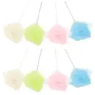 8pcs Pouf Bath Exfoliating Mesh pouf body scrubber Mesh Bath