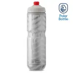 【POLAR BOTTLE】24OZ 雙層保冷噴射水壺 BOLT 白-銀