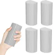 4PCS Reusable Damp Clean Duster Sponges For Cleaning Blind Glass Baseboard Vent