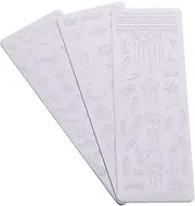 Healvian 3pcs Metal Nail Stamping Plates for DIY Manicure Nail Art Templates Various Patterns