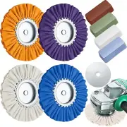 Amylove 8 Pcs 8" Airway Buffing Wheel Aluminum Wheel Polishing Kit Safety Fla...