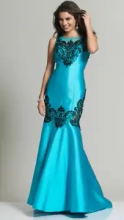 Dave & Johnny Formal Dress- Platinum Collection- Size 4- Turquoise