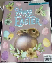 EASTER Window Clings EASTER BUNNY, EGGS, Happy Easter 13 Clings On Page