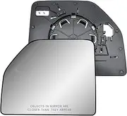 Replacement Driver Left Side Door Towing Mirror Main Big Glass Flat Heated with Back Plate for Ford F-150 F 250 F-350 F-450 F-550 from 2015 to 2024