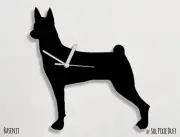 Basenji Dog Silhouette - Wall Clock