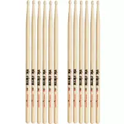 6 Pairs Vic Firth American Classic Hickory Wood Tip Drumsticks / 5AW