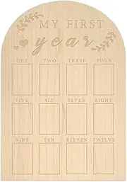 Children's Books First Year Memories Book – Memories Of First Year Photographic Moments For Kids | Wooden Photo Frame For Baby First Year Baby Baby Baby Shower Picture