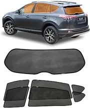 X-CAR Window Sun Shades for Toyota Rav4 Rav 4 2013-2018 Magnetic Car Custom Rear Windscreen Shade Sun Blind Mesh