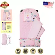 Modern Cotton Nap Mat with Pillow & Elastic Straps - Fairy Garden Design
