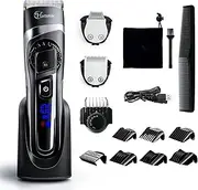 Hatteker Professional Hair Trimmer Men's Beard Trimmer Precision Trimmer Long Hair Trimmer Men Battery and Mains Operated Waterproof 3 in 1