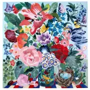 Spring Bouquet 1000 Piece Jigsaw Puzzle by eeboo Artist Malin Gyllensvaan