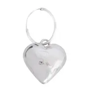 Raf Simons Small Heart Earrings with Initial One size White