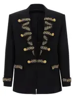 [Balmain] Balmain-Leaf Embroidery Blazer Nero-Uomo 52IT