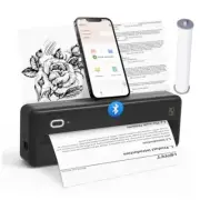 MT810 Portable Printers Wireless for Travel, Bluetooth Printer Black