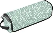 [sanluoli] Hot Hair Tools Travel Bag and Heat Resistant Mat Dustproof Travel Hair Straightener Bag Retro Dots Green Light Fresh Travel Essentials for Women
