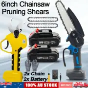 6'' Cordless Chainsaw Cutter 50mm Pruning Shear 2xBattery Charger For Makita 18V