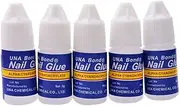 Beatifufu 4pcs Nail Glue for Fake Nails Brush on Nail Glue KDS Nail Glue Nail Art Glue Fake Nails Glue Nail Foil Glue Nails Tips Glue Stick on Nails Nail Tips Glue 3g Manicure