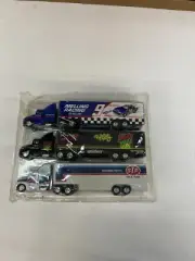 Vintage NASCAR Car Carriers & Cars Richard Petty Kyle Petty Bill Elliot 6pc Set