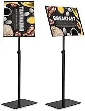 Heavy Duty Pedestal Poster Sign Stand,A3/A4 Poster Sign Stand Floor-Standing Sign Holder with Heavy Duty Pedestal,Aluminum Frame for Wedding Business Activities Display