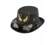 Steampunk Goggles Wings Costume Hat