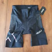 2XU Womens Small Cycling Shorts Steel X Compression S WC4923B $239.99