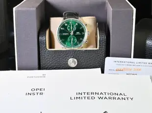 [好時計]IWC 萬國錶 IW371615 Portuguese 綠面 葡萄牙 透明錶背 41mm八年保固 WS847