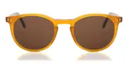Men's Sunglasses - Round Plastic Brown Full Rim - SmartBuy Collection