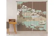 3D Port Isaac 135 Steve Read Curtain Curtains Drapes