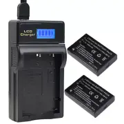 2x Battery +USB Charger For Kodak EasyShare LS420 LS433 LS443 LS633 LS743 LS753
