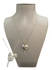 White House Black Market Elephant Gold Plated Charm Crystal Necklace NWT