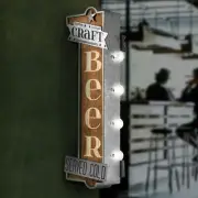 Craft Beer LED Marquee Sign - Double Sided Light - Brewery - Bar - Man Cave