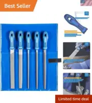 Type Cut 2 Machinist's File Set, 5 Ergonomic Multi-Coloured Files 250mm