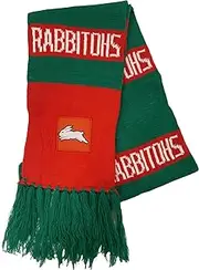Burley Sekem Unisex South Sydney Rabbitohs Traditional Bar Scarf, Multicoloured, One Size