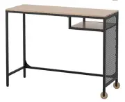 Ikea FJALLBO Laptop Table, Black, Pine and Steel, 303.397.35 - NEW IN BOX