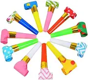 30pcs Party Blowers, Colourful Noisemakers Party Squawkers Fringed Noise Maker, Birthday Noisemakers Birthday Blow Horns Party Whistles for Birthday Home Party(Random Color)