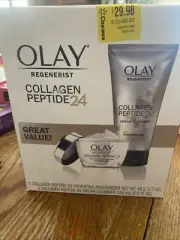 Olay Regenerist Collagen Peptide 24 Cream Cleanser and Hydrating Moisturizer Duo