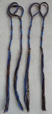 Home made set of Messianic Hebrew tzitzit, tassels, fringes (Brown)