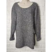 NWT Athleta pullover tunic sweater Women's Large Wool Yak Hair $128 Gray