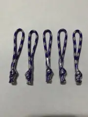 Purple & White Nike Elite Zipper Pull replacements (Set of 5) - Paracord Dredz