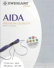 Precut Zweigart Aida 16 count Steel-Grey 3251/713