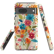 For Google Pixel 7 Tough Protective Cover, Floral Symphony
