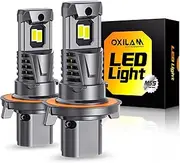 OXILAM Newest H13 9008 Light Bulbs, 30,000LM 800% Ultra Brightness, 6,500K White Fog Bulb, 1:1 Size as Stock Bulb, Plug and Play Halogen Replacement, 2 Pack