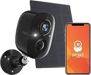 [Dzees] Upgrade Solar Camera Security Outdoor Wireless, Wireless Outdoor Security Cameras with Solar Panel, 1080P Color Night Vision, Spotlight/Alarm, AI Detection, 2-Way Talk, IP66 Waterproof