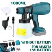 Brushless Electric Cordless HVLP Paint Sprayer Gun Powered by Makita LXT Battery