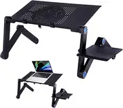 Laptop Bed Table - Foldable Laptop Stand, Heavy Duty Versatile Desk | Comfortable Working, Drawing and Learning Desk with Pad, Versatile Desk with Non-Slip Clip for the